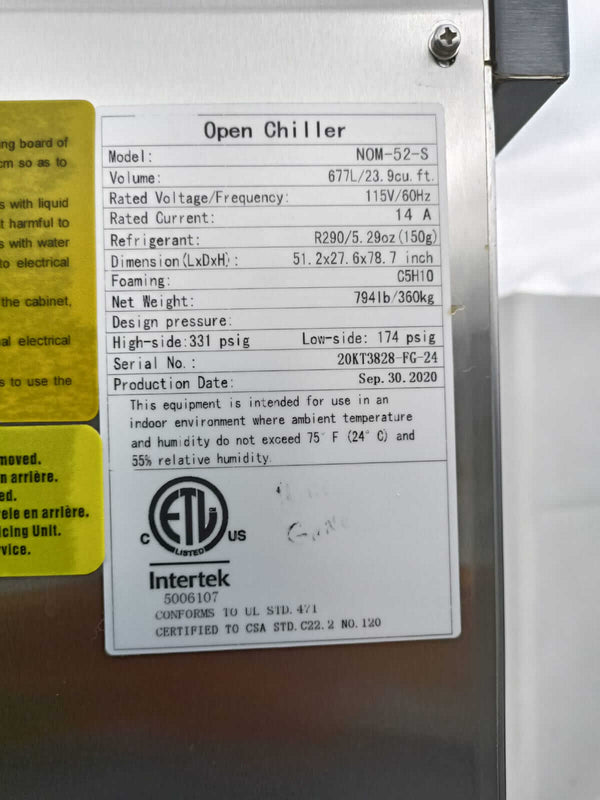 New Air NOM-52-S Open Cooler