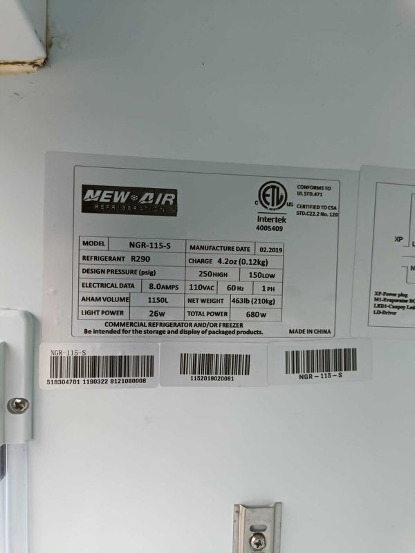 New Air NGR-115 Double Door Cooler