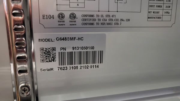 Econocold G648BMF-HC Glass Door Cooler