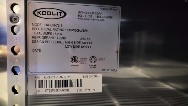 Kool-It KUCR-72-Undercounter Cooler