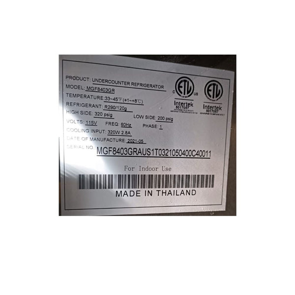 Atosa MGF8403GR Undercounter Cooler