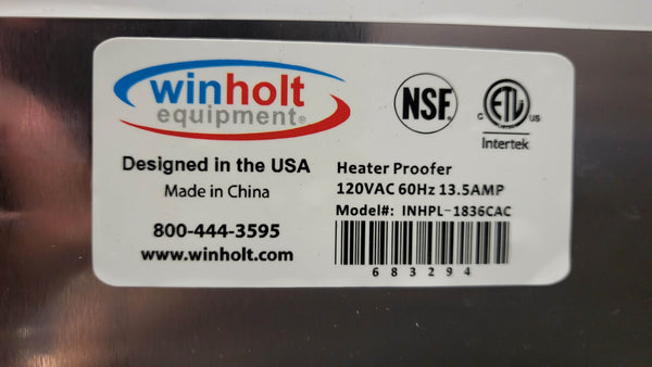 Winholt INHPL-1836CAC Insulated Proofer