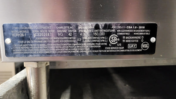 Vulcan VCRH36 6 Burner Hot Plate