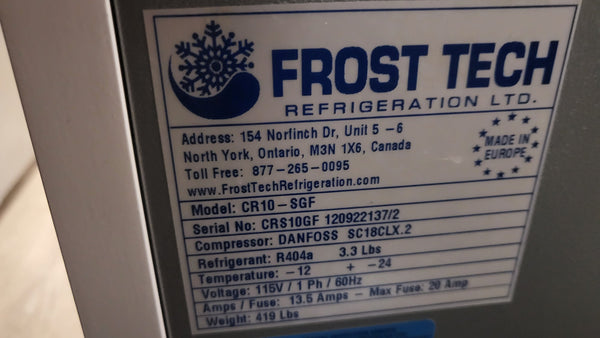 Frost Tech CR10-SGF Gelato Freezer - 55 Inch
