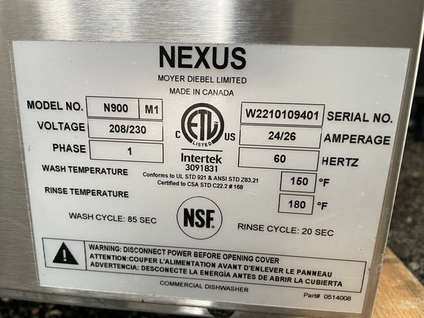 Moyer Diebel Nexus N900 Dishwasher