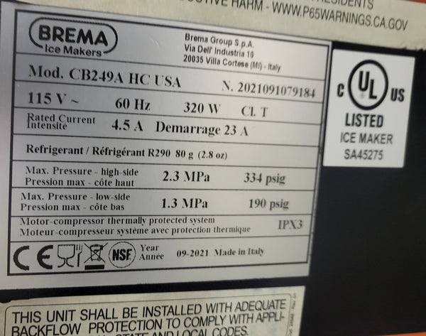 Brema CB249A HC USA Ice Maker