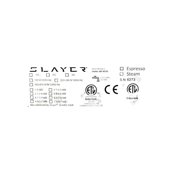 Slayer Steam LP Two Group Coffee Machine