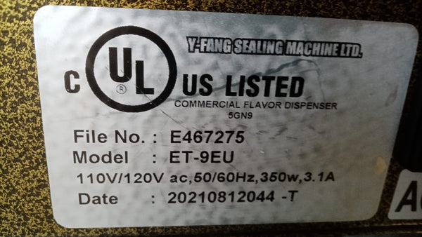 Y-Fang - ET-9EU - Beverage - Fructose Dispenser Machine