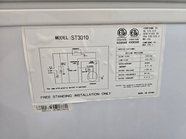 Chef 60 inch Chest Freezer American Series ST3010