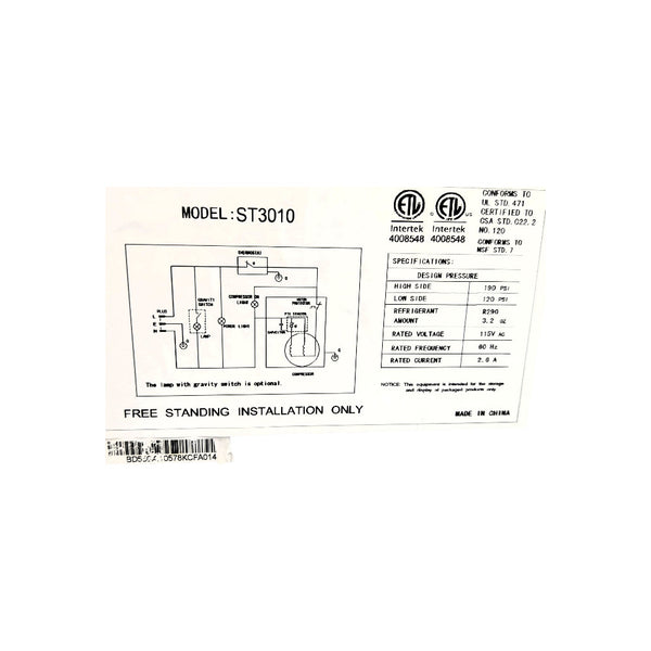 Chef ST3010 Chest Freezer - 60''