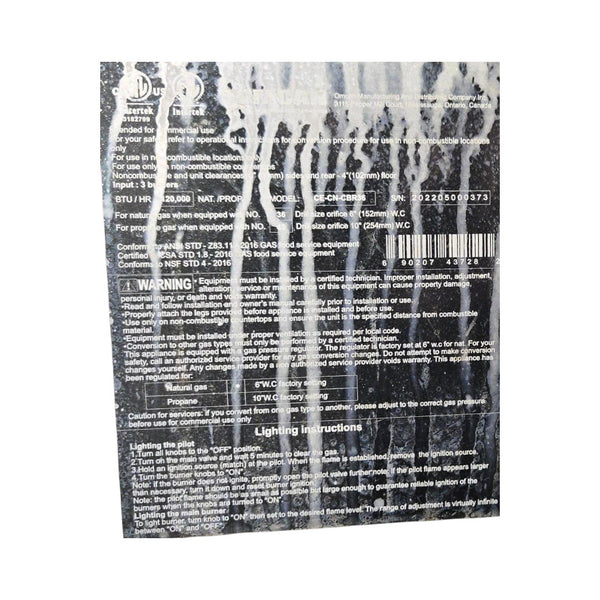 Omcan CE-CN-CBR36 Natural Gas Charbroiler