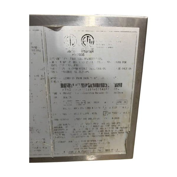 Atosa ATRC-36 36 in Radiant Broiler - Natural Gas