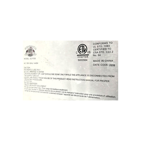 Majestic 82-P068 Popcorn Machine