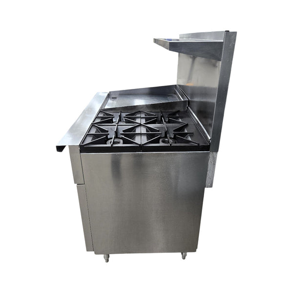 Vulcan 48S-24G4BN 4 Burner Range with Manual Griddle and Standard Oven - Natural Gas