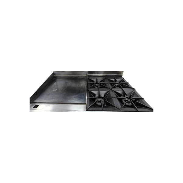 Vulcan 48S-24G4BN 4 Burner Range with Manual Griddle and Standard Oven - Natural Gas
