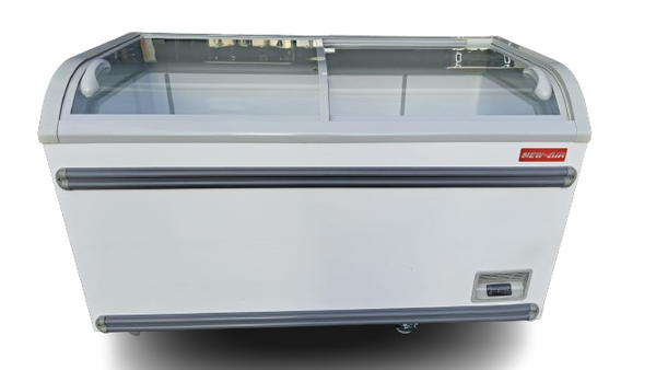 New Air NIF-56-CG Curved Glass Display Chest Freezer - 56 Inch