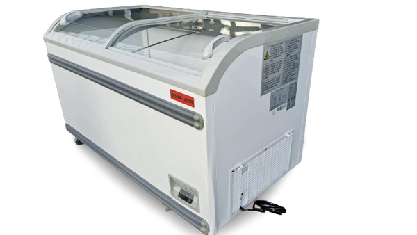 New Air NIF-56-CG Curved Glass Display Chest Freezer - 56 Inch