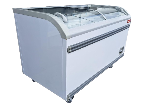 New Air NIF-56-CG 56in Curved Glass Island Freezer