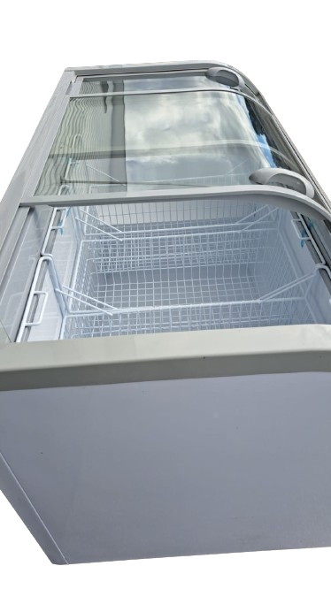 New Air NIF-56-CG 56in Curved Glass Island Freezer