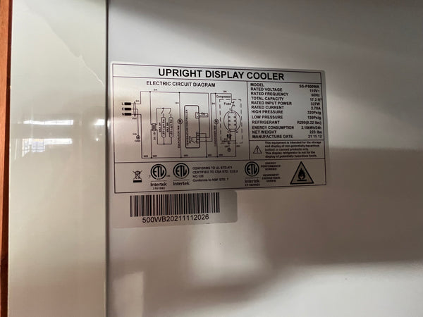 Coolasonic SS-P500WA Single Door Display Refrigerator