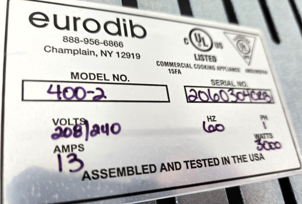 Eurodib 400-2 Crepe Maker