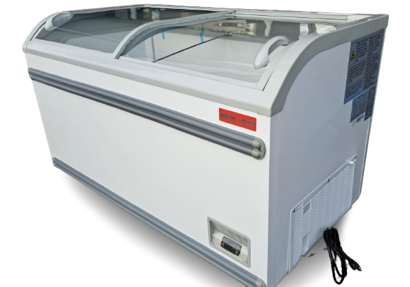 New Air NIF-56-CG Curved Glass Display Chest Freezer - 56 Inch