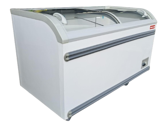 New Air NIF-56-CG Curved Glass Display Chest Freezer - 56 Inch