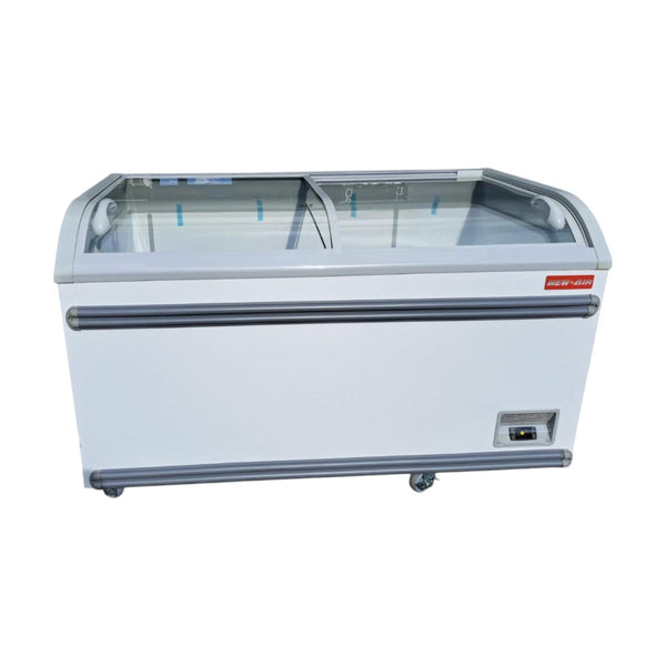 New Air NIF-56-CG Curved Glass Display Chest Freezer - 56 Inch