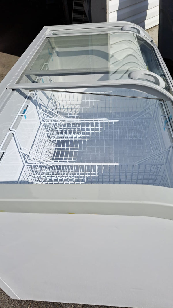 New Air NIF-56-CG Curved Glass Display Chest Freezer - 56 Inch