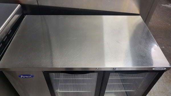 Atosa MBB48GGR 48 Glass Two Door Back Bar Refrigerator
