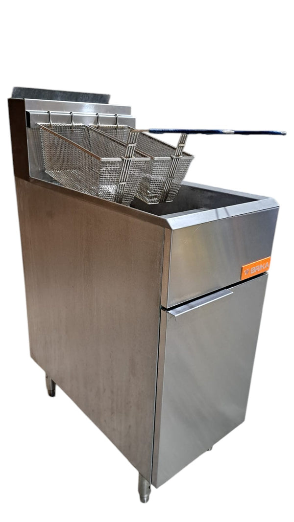 Brika BFR-40-NG 40 Lb Floor Tube Fired Natural Gas Fryer
