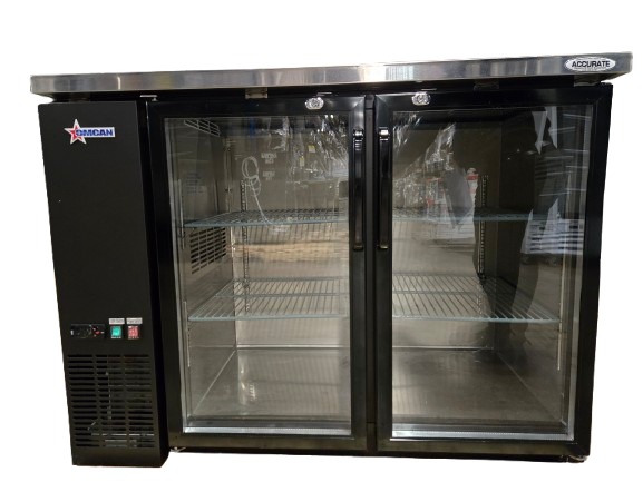 Omcan UBB-24-48G-HC Back Bar Cooler, 2 Door - Castors not included