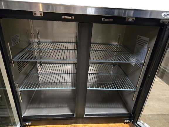 Omcan UBB-24-48G-HC Back Bar Cooler, 2 Door - Castors not included