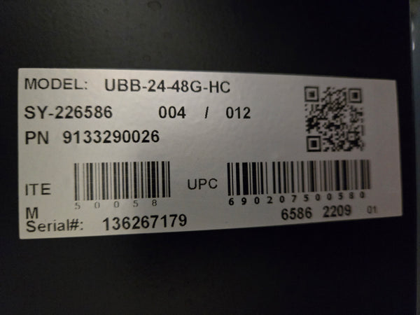 OMCAN UBB-24-48G-HC Back Bar Cooler, 2 Door - Castors not included