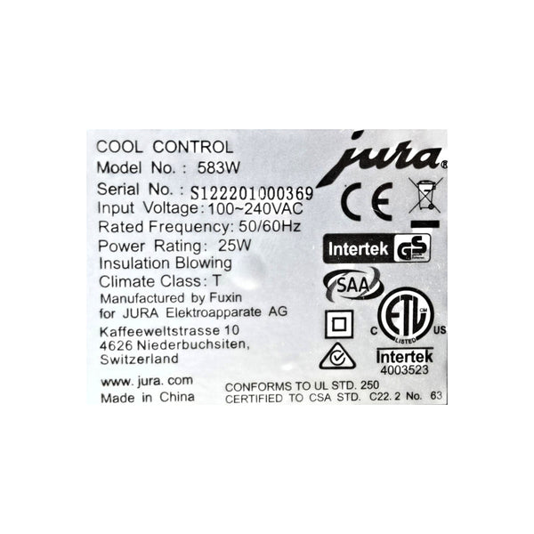 Jura JURAWE8 / 583W Coffee Machine with 1L Milk Cooler