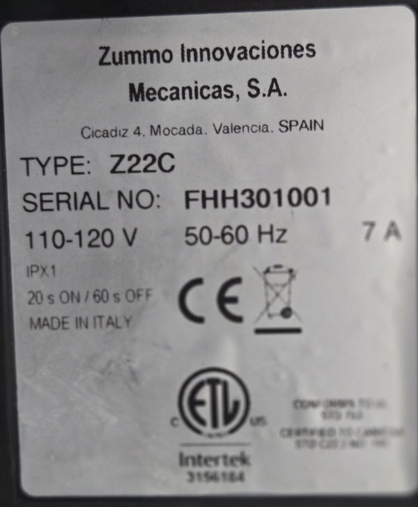 Zummo Z22C Multi-Fruit Juicer Extractor