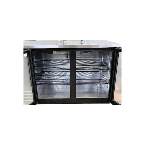 True TBB-2G-HC-LD Back Bar Cooler - 2 Glass Door - 59 Inch