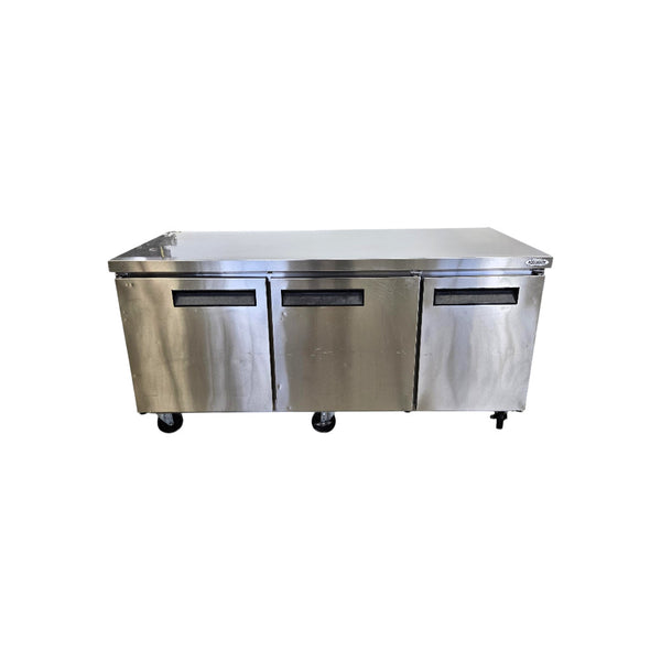 New Air NUR-072-SS Undercounter Refrigerator - 2 Solid Door - 72 Inch