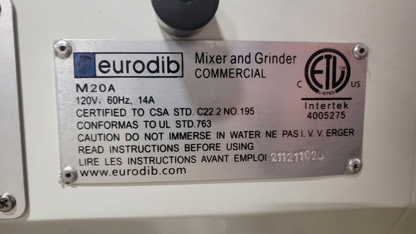Eurodib M20A Planetary Mixer