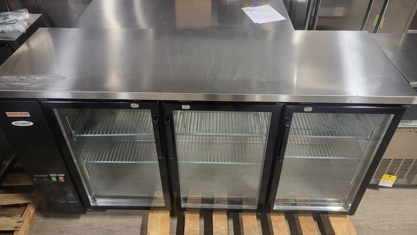 New Air NBB-72-SG 2 Door Glass Back Bar Refrigerator