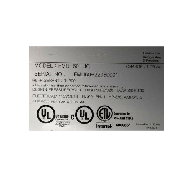 Windchill Pro FMU-60-HC Megatop Prep Table - 2 Solid Door - 60 Inch