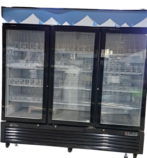 EFI C3-82GDVC Upright Merchandiser Cooler - 3 Glass Door - 82 Inch