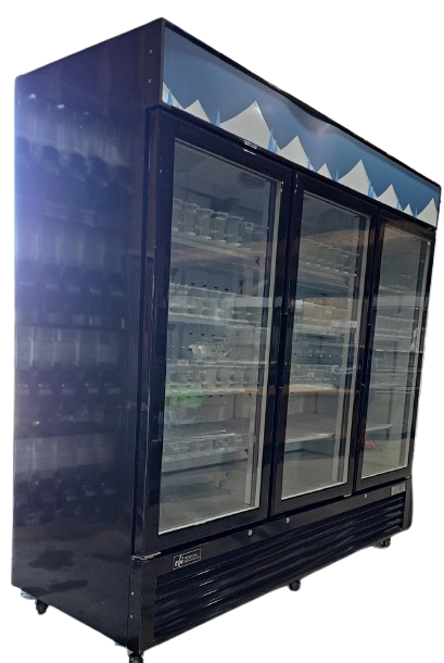 EFI C3-82GDVC Upright Merchandiser Cooler - 3 Glass Door - 82 Inch