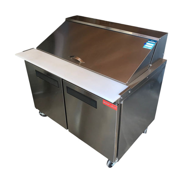 New Air - NPT-048-SA - Refrigerated Megatop Prep Table - 2 Solid Doors - 48 Inch