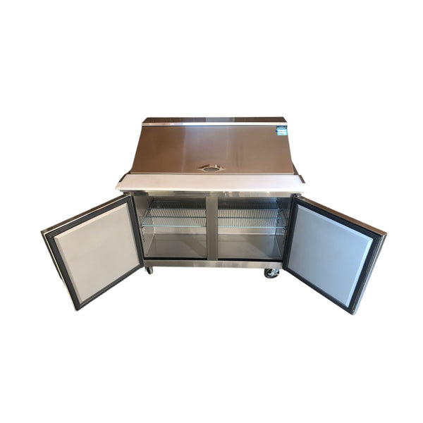 New Air - NPT-048-SA - Refrigerated Megatop Prep Table - 2 Solid Doors - 48 Inch