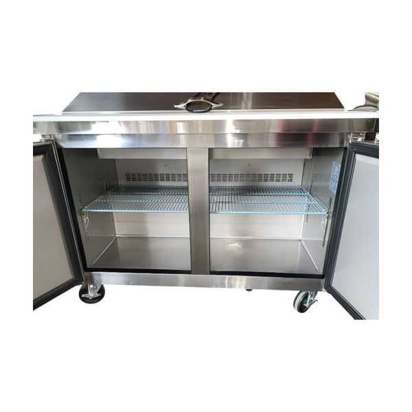 New Air - NPT-048-SA - Refrigerated Megatop Prep Table - 2 Solid Doors - 48 Inch