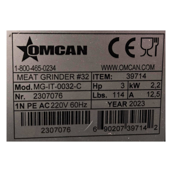 Omcan 39714 Meat Grinder