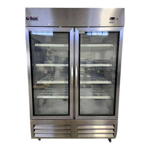 Ikon IB54FG 54 Inch Upright Bottom Mount Freezer - 2 Glass Door