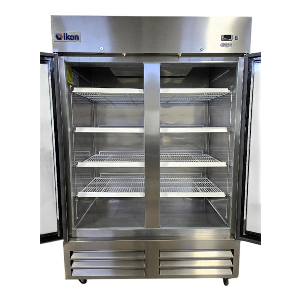 Ikon IB54FG 54 Inch Upright Bottom Mount Freezer - 2 Glass Door