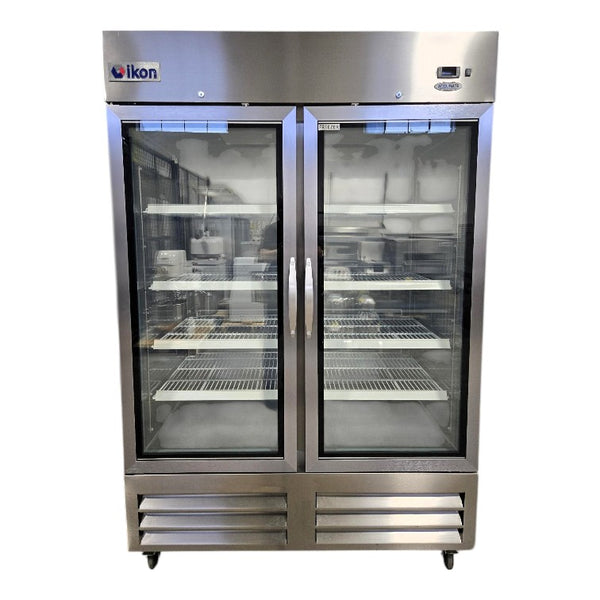 Ikon IB54FG 54 Inch Upright Bottom Mount Freezer - 2 Glass Door